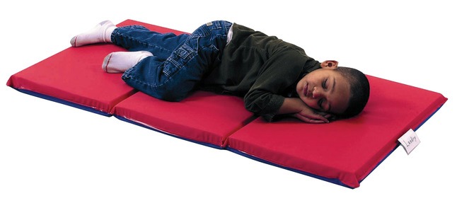 Angeles 3-Fold Nap Mat 2 Inch, 48 x 24 x 2 Inches, Red/Blue, Item Number 1359969