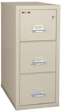 Ivory White 20-13/16Wx31-9/16Dx40-1/4H Fireking Fireproof 3 Drawer Vertical Safe-in-File Legal 