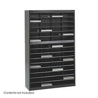 Safco E-Z Stor 60 Compartment Steel Literature Organizer, 37-1/2 x 12-3/4 x 60 Inches, Item Number 1363899