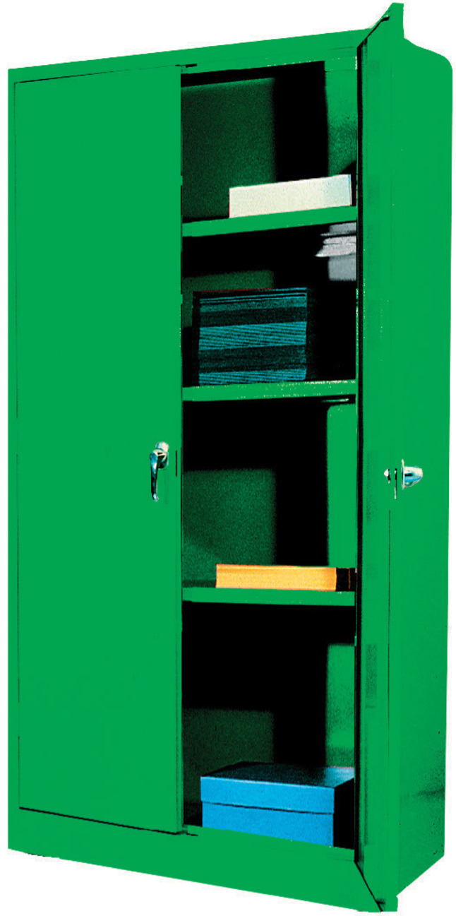Atlantic Metal Storage Cabinet With, Metal Storage Shelves With Doors