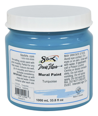 Sax True Flow Acrylic Mural Paint, 33.8 Ounce, Plastic Container, Turquoise Item Number 1370725