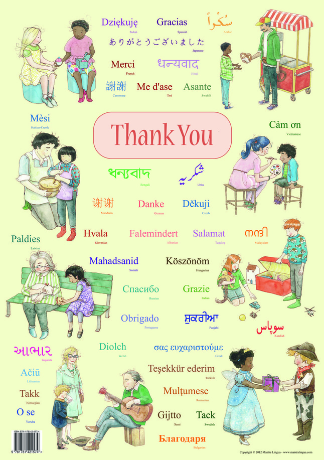 Mantra Lingua Thank You Poster, Item Number 1371417