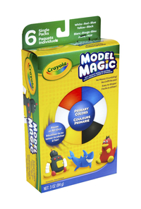 Crayola Model Magic Non-Toxic Modeling Dough Set, 3 oz, Assorted Primary Color, Set of 6, Item Number 1382232