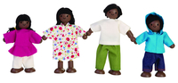 PlanToys Wooden Doll Family, African American, Set of 4 Item Number 1382440