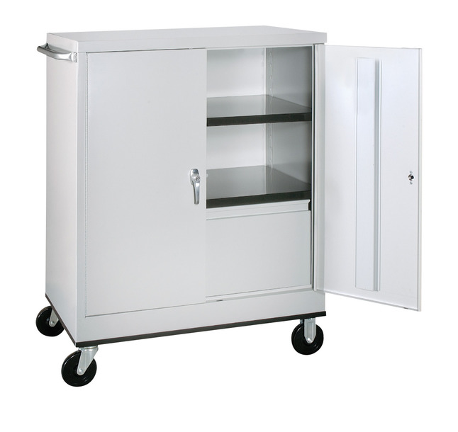 Kc Bin Mobile Cabinet With Lateral File And Shelves 36 X 24 X 48 Inches Various Options