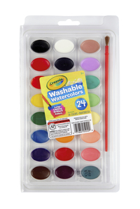 Crayola Non-Toxic Washable Watercolor Paints, 24 Assorted Colors Item Number 1388911