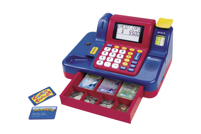 Learning Resources Teaching Cash Register with Canadian Currency, Item Number 1391647