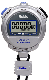 Robic Silver 2.0 Twin Lap/Split Countdown Timer, Item Number 1392169