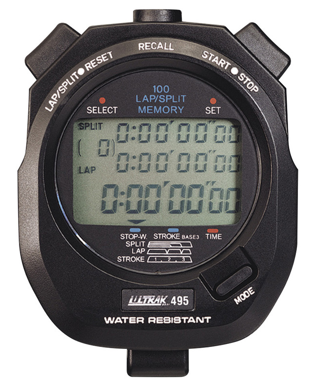 Ultrak 495 Stopwatch, Black, Item Number 1392344