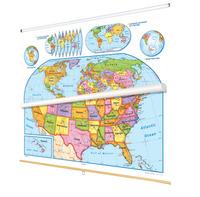 Nystrom准备美国和世界组合地图集，65 x 53英寸，项目编号1398260