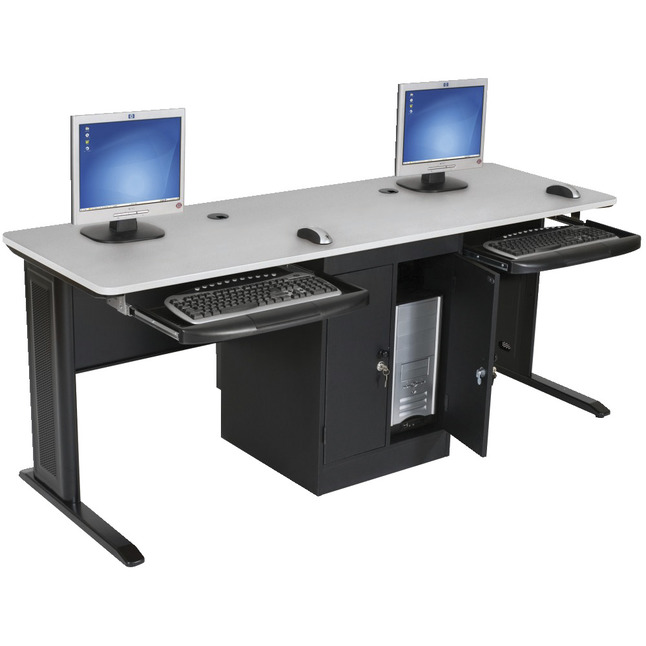 Mooreco Lx Dual User Computer Workstation With Keyboard Trays 72