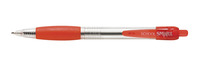 School Smart Fade Resistant Retractable Ballpoint Pen, Medium Tip, Red, Pack of 12 Item Number 1400763