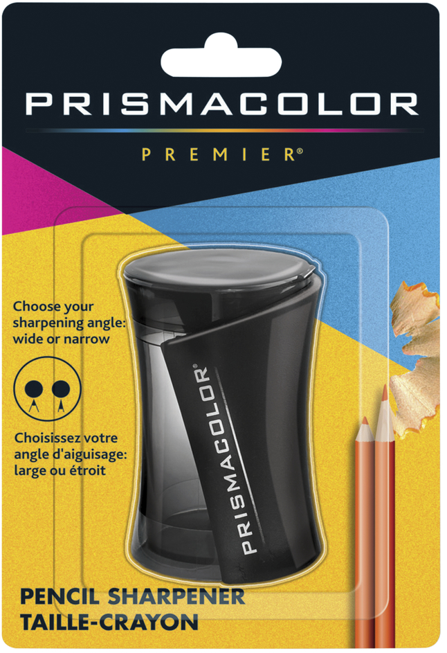 American Prismacolor Premier Pencil Sharpener Double Hole a wide&fine point  for coverage&sharp details School Office Sharpener