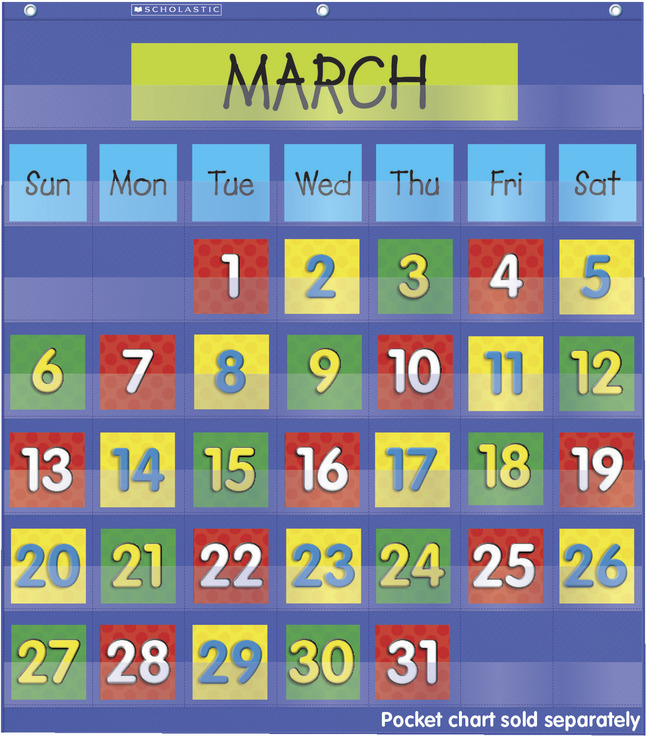 Calendar Pocket Chart Numbers