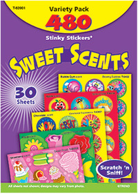 Trend Scratch And Sniff Glossy Cherry Candy Hearts Stinky Stickers Single w TM 