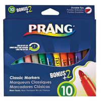 Prang Classic Art Markers, Bullet Tip, Assorted Colors, Set of 12 Item Number 1401838
