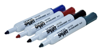 School Smart Low Odor Non-Toxic Dry Erase Marker, Bullet Tip, Assorted, Set of 4 Item Number 1402628