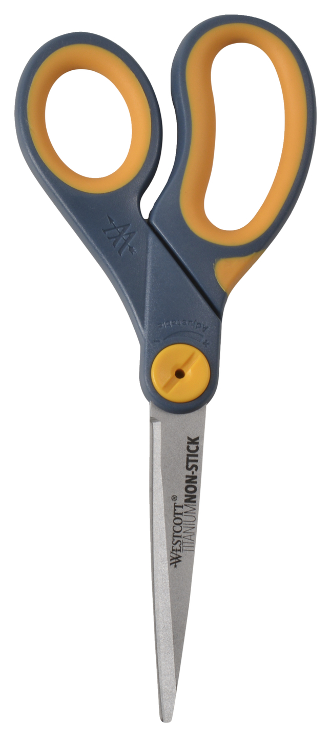 Westcott Titanium Bonded Scissors, Non Stick, 8 Inch Straight Handle