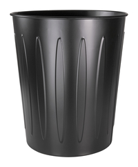 Image for Two Pack of Genuine Joe Fire Safe Steel Trash Can, 6 Gallon, Black from SSIB2BStore