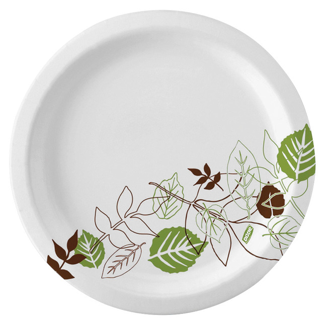 Dixie Foods Pathways Design Heavyweight Paper Plates, 8-1/2 Inches, Pack of 125, Item Number 1406912