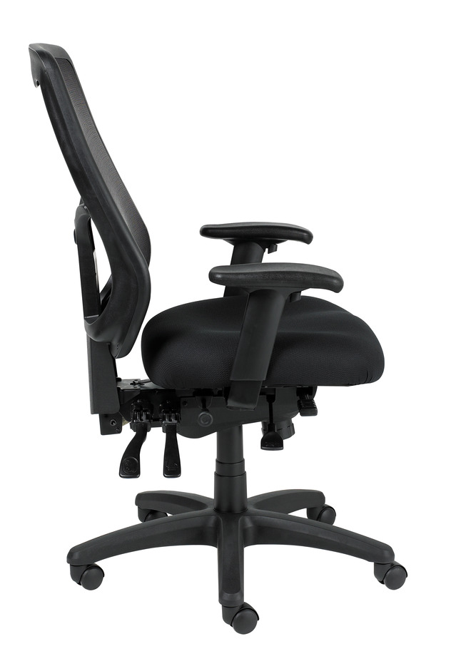 Eurotech Ergohuman High Back Task Chair with Headrest Leather Seat/Mesh
