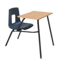 教室选择传统书桌，18-1/2英寸A+座位，20 x 26英寸层压板顶部，黑色框架，项目编号5009309