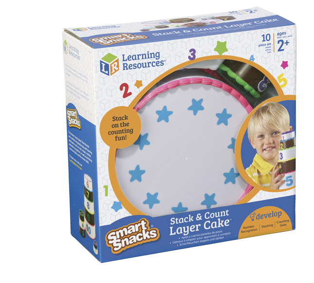 Learning Resources Smart Snacks Stack and Count Layer Cake, 10 Pieces, Item Number 2092429