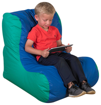 Image for Children's Factory High Back School Chair, Vinyl, Blue/Green from School Specialty
