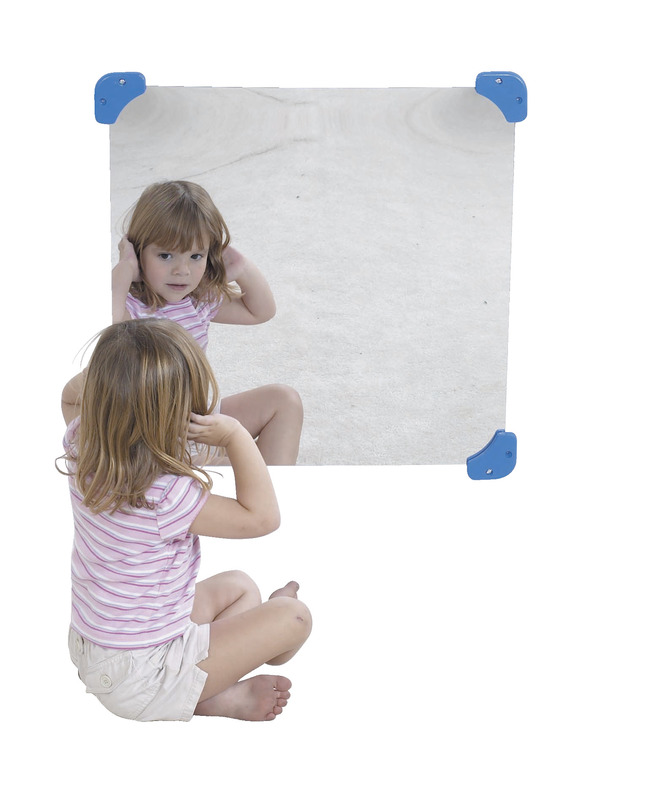 Children's Factory Square Mirror, 30 x 30 x 1/16 Inches, Polyethylene, Item Number 1427835