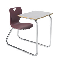Image for Classroom Select Contemporary Sled Base Combo Desk, 26 x 20 Inch LockEdge Top, Chrome Frame from School Specialty