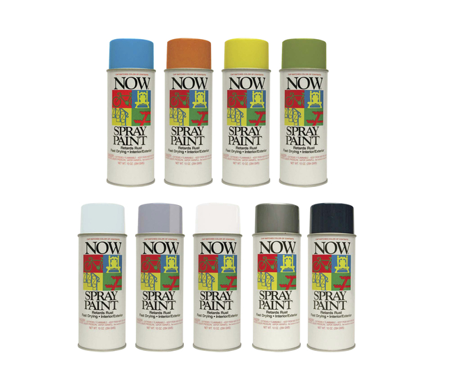 Now Enamel Spray Set, 10oz Cans, Assorted Colors, Set of 9, Item Number 2104670