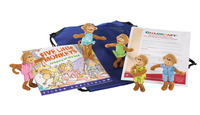 Childcraft Five Little Monkeys Literacy Bag, Book, and Plush Pals Item Number 1433140
