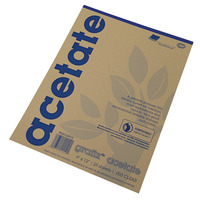 Grafix Acetate Pad, 9 X 12 in, Clear, 25 Sheets/Pad Item Number 1436156