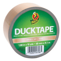 Duck Tape Colored Duct Tape, 1.88 in x 10 yd, Metallic Gold Item Number 1436313