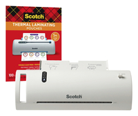 Scotch Thermal Laminator Value Pack with Laminator and 20 Letter Size Pouches, Item Number 1438679