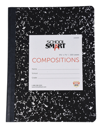 School Smart College Ruled Composition Book, 9-3/4 x 7-1/2 Inches, 100 Sheets Item Number 1439309