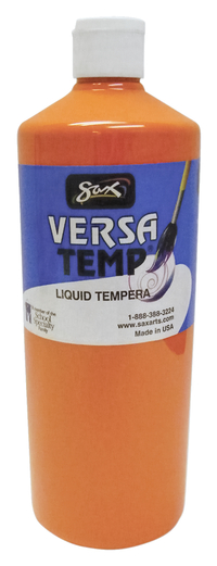 Sax Versatemp Heavy-Bodied Tempera Paint, Orange, Quart Item Number 1440702