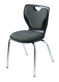 Classroom Select Contemporary Chair, Padded, 18 Inch Seat Height, Chrome Frame, Item Number 1441242