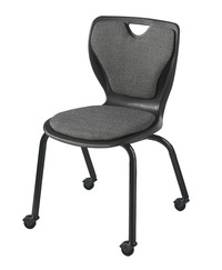 Classroom Select Contemporary Chair with Casters, Padded, 18 Inch A+ Seat Height, Black Frame, Item Number 1441245
