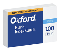 4x6 Blank Index Cards, Item Number 1443129
