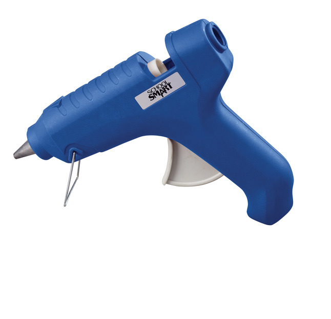 School Smart Full Size Standard High Temperature Glue Gun, 40 Watt, Blue, Item Number 1597454
