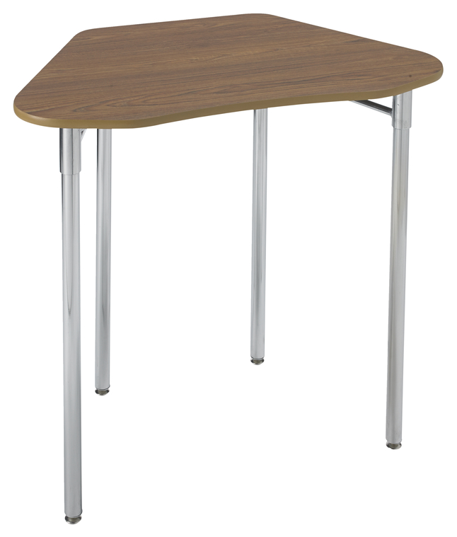 Classroom Select Contemporary Stand Up Collaboration Desk, Hexagon Laminate Top, 21 x 16 x 30 to 43 Inches, Item Number 5009390