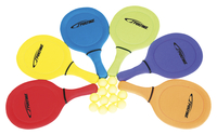Sportime PaddleSoft Paddles, 8-1/2 x 8-1/2 Inches, Set of 6 with 12 Balls, Item Number 1449584