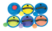 Sportime CatchPads and Balls, 7 Inches, Assorted Colors, Set of 6 Item Number 1449586