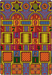 Flagship Carpets Games That Teach Carpet, 8 Feet 4 Inches x 12 Feet, Rectangle, Item Number 1456727