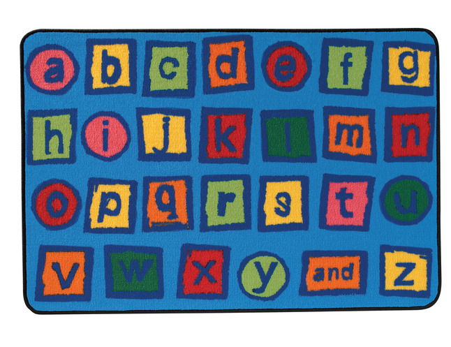 Carpets for Kids Value Line Alphabet Blocks Rug, 4 x 6 Feet, Item Number 1457504