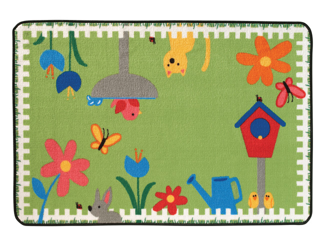 Carpets for Kids KID$Value Garden Time Rug, 4 x 6 Feet, Rectangle, Green, Item Number 1457512