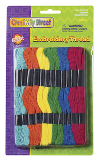 Creativity Street Non-Toxic Embroidery Thread, 8 yd, Assorted Color, Set of 24 Item Number 1458531