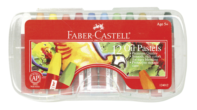 Faber-Castell Non-Toxic Oil Pastel Set, Assorted Color, Set of 12
