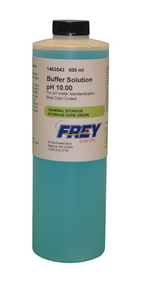Frey Scientific Buffer Solution, pH 10.0, Blue, 500 mL, Item Number 1463543